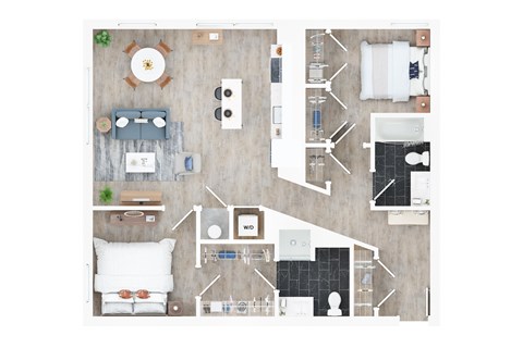 3 bed 2 bath E at Jayde Parkside Apartments, Washington DC, 20019